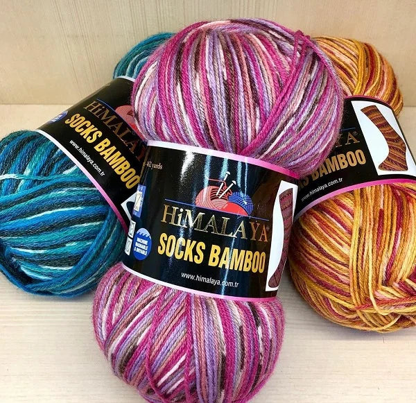 Himalaya Socken Bambus Garn 100g Stricken Häkeln Beste Qualität Türkische Wolle Baumwolle Kaschmir Nerz Merino DIY Spitze Faden Bunt