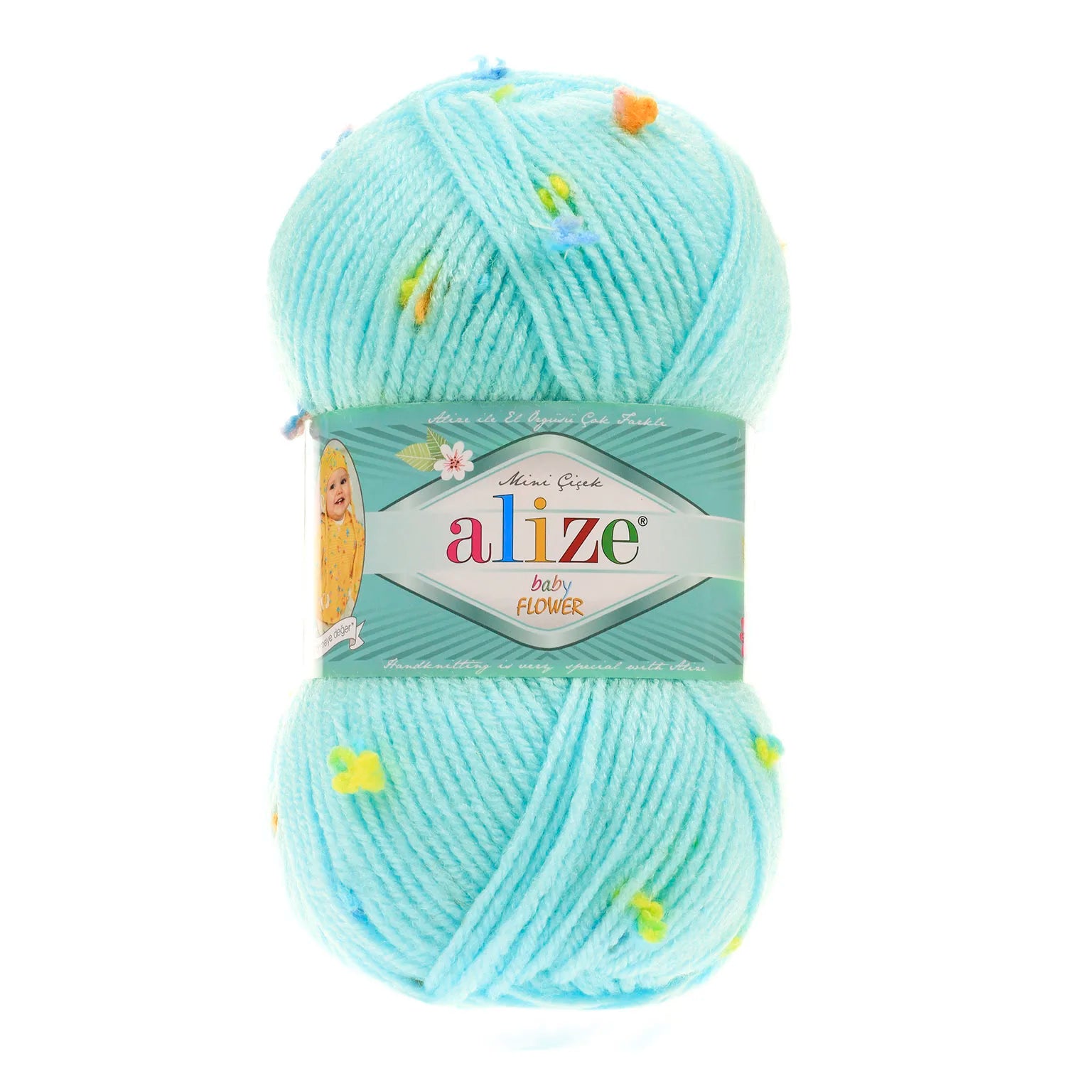 1 Pack ( 5 Balls ) Alize Baby Flower