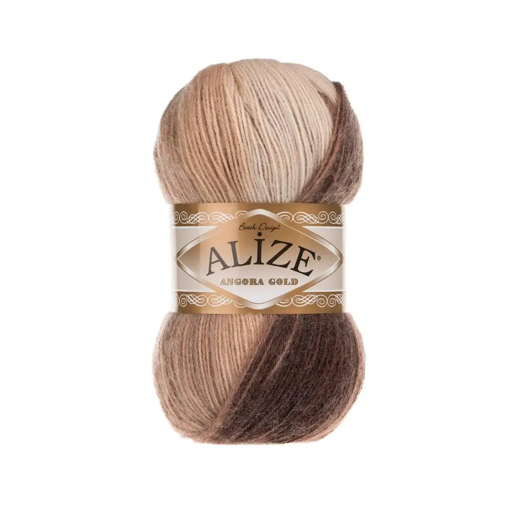 1 Pack ( 5 Balls ) Alize Angora Gold Batik