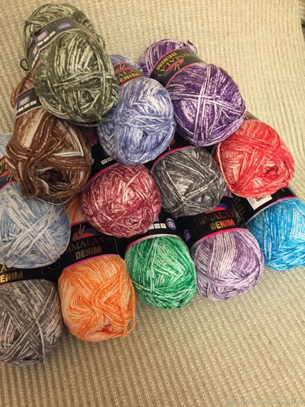 Natürliches Baumwollgarn Himalaya Denim 5 LOT/KNÄUEL 50g-140m
