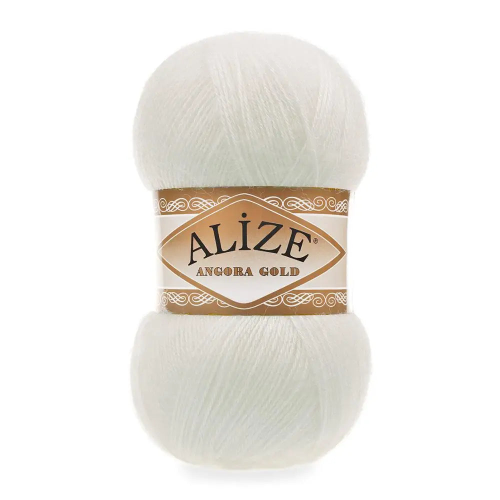 1 Pack ( 5 Balls ) Alize Angora Gold