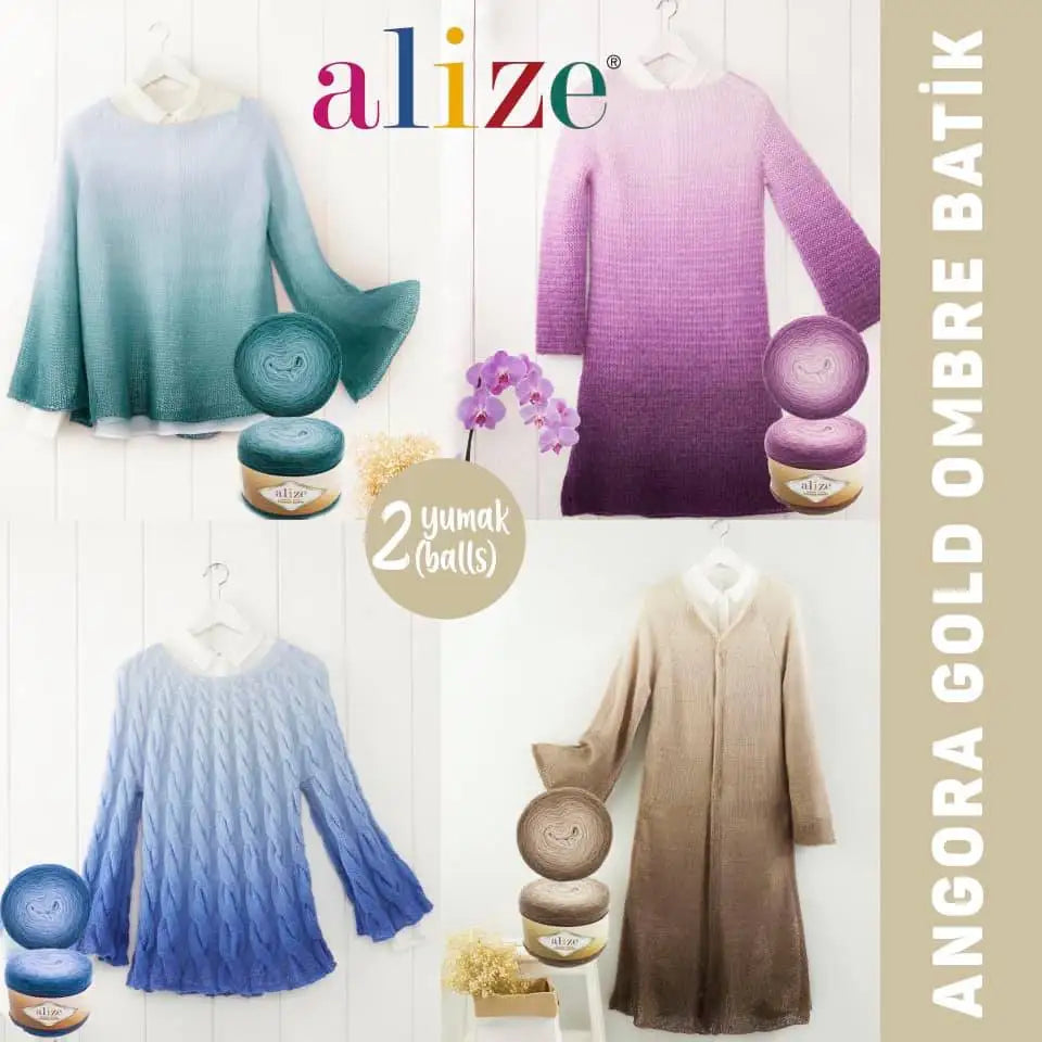 Alize Angora Gold Ombre Batik Cake