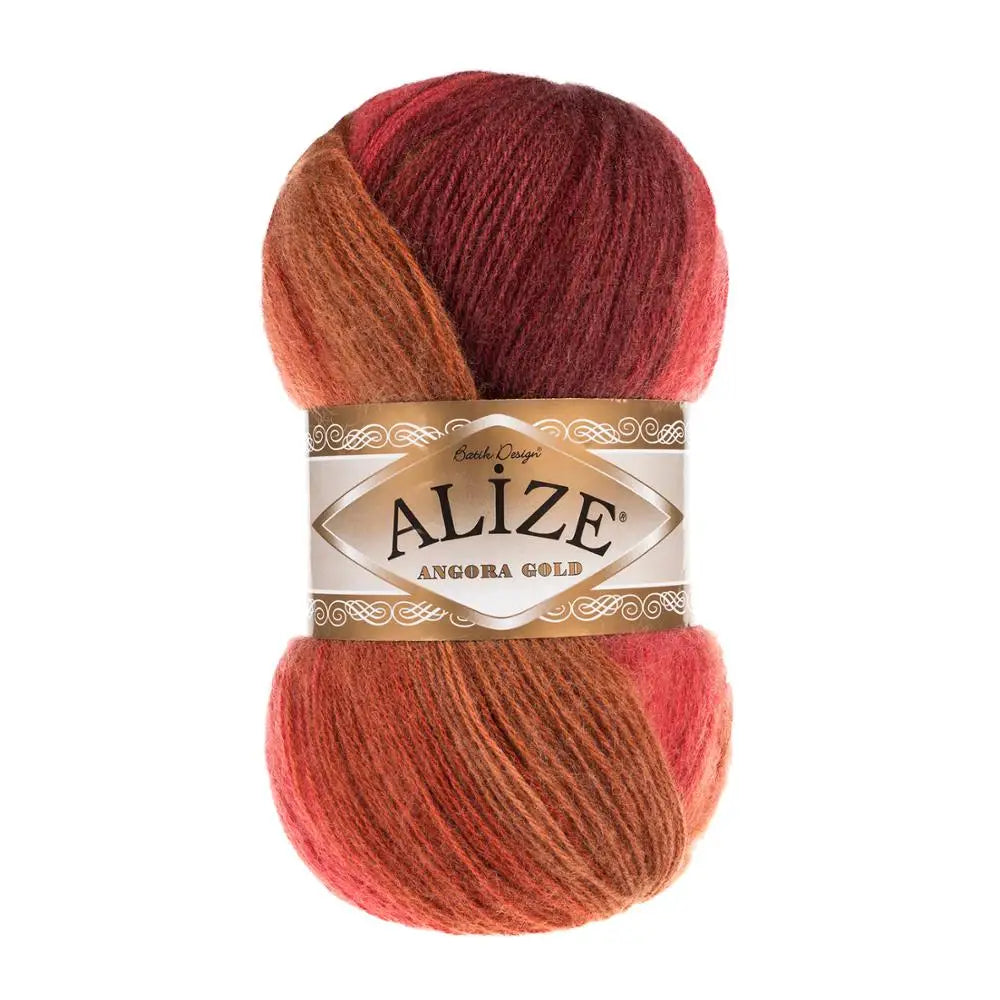 1 Pack ( 5 Balls ) Alize Angora Gold Batik