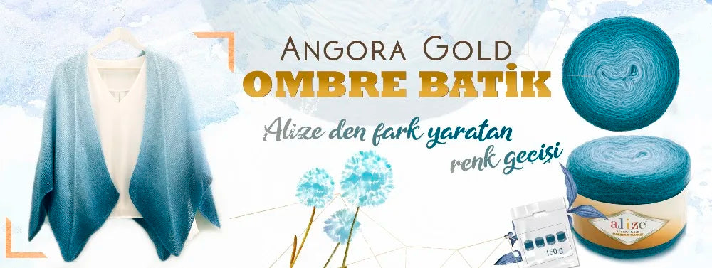 Alize Angora Gold Ombre Batik Cake