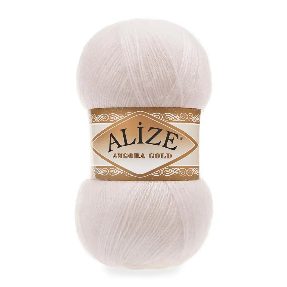 1 Pack ( 5 Balls ) Alize Angora Gold